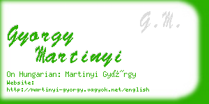 gyorgy martinyi business card